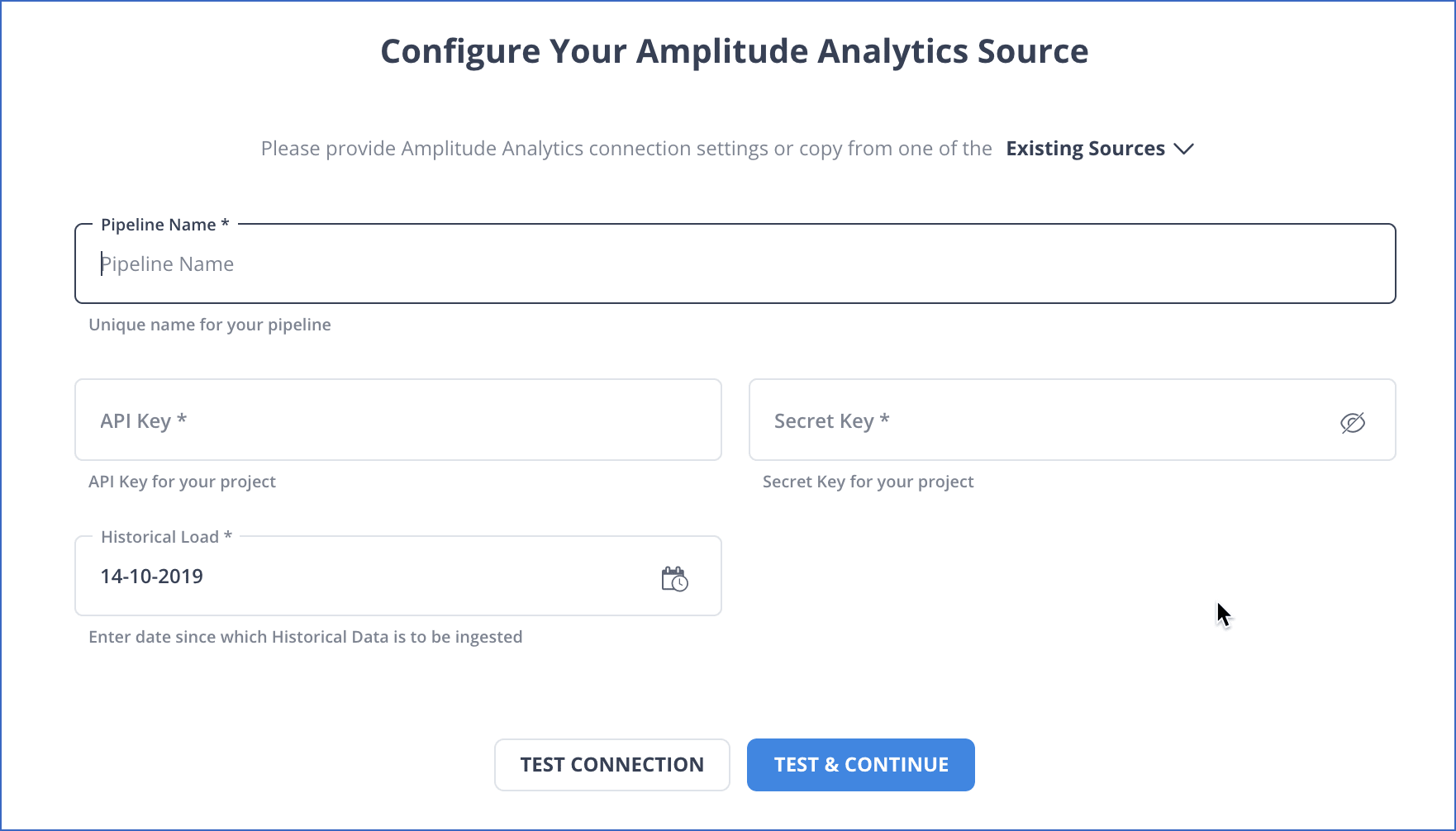 Configuring Amplitude as a Source